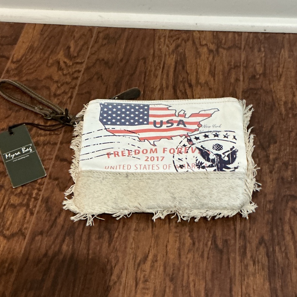 Myra Bag USA Map Fringe Pouch